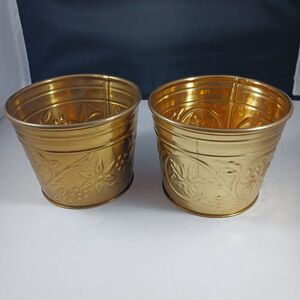 Brass Vintage 2 Small Flower Pots